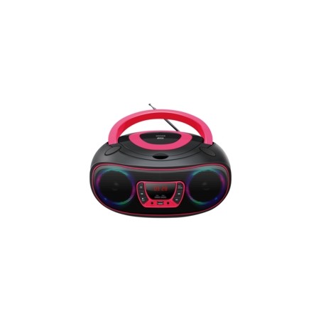 DENVER TCL-212BT Boombox - Stylish Black & Pink Portable Speaker for Ultimate Sound Experience!